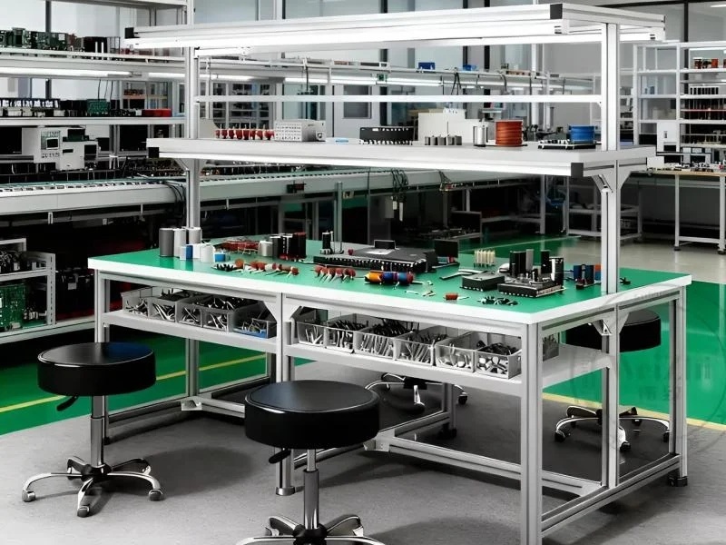 ESD Double Side Worktable With Light