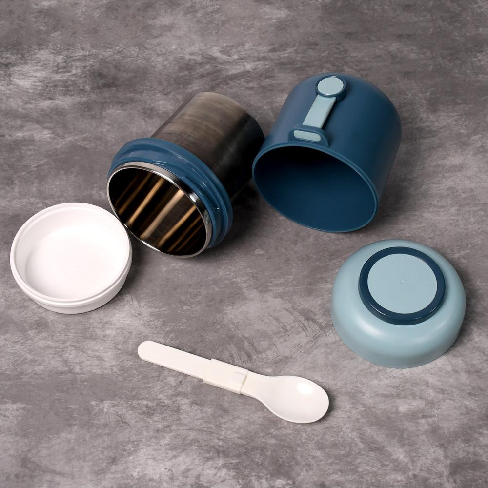 Steel Soup Cup Vacuum Airtight Soup Cup For Home , Office Use ( 550ml ) - Color: Mix