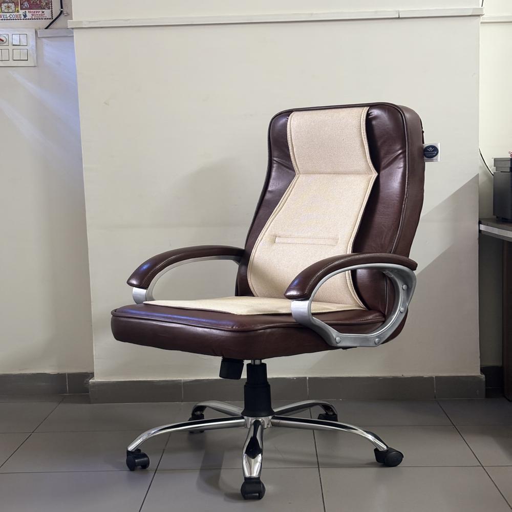 Jute Sense High Back Executive Revolving Office Chair Brown 