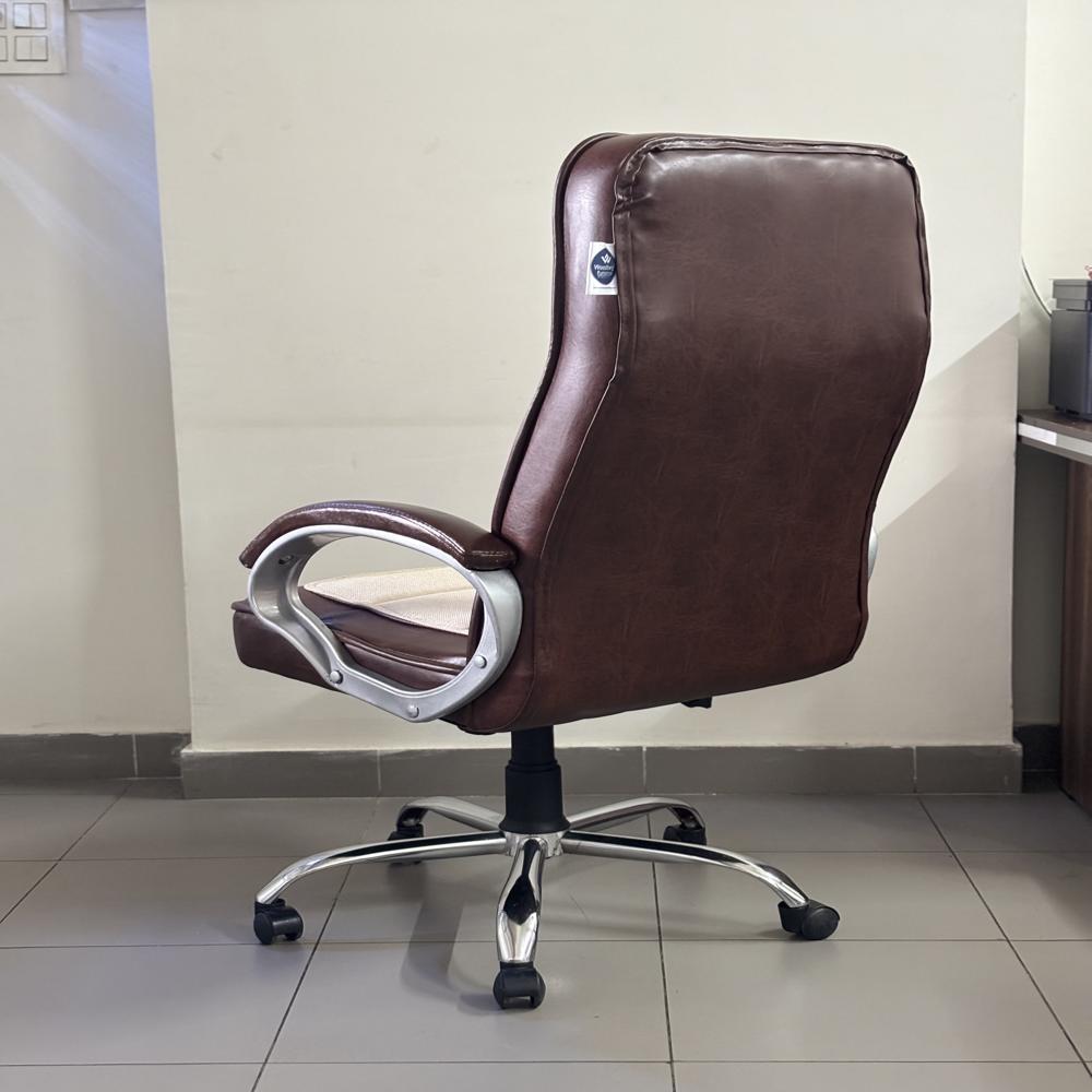 Jute Sense High Back Executive Revolving Office Chair Brown 