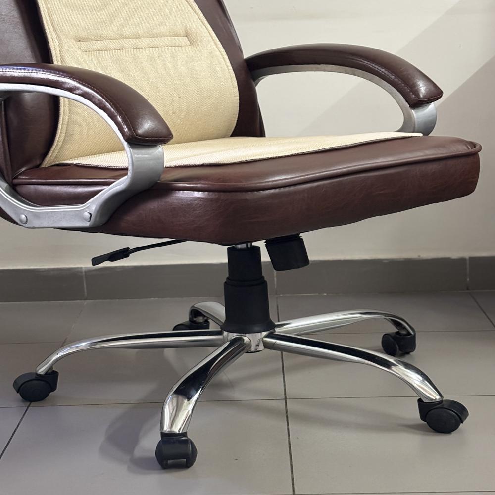 Jute Sense High Back Executive Revolving Office Chair Brown 