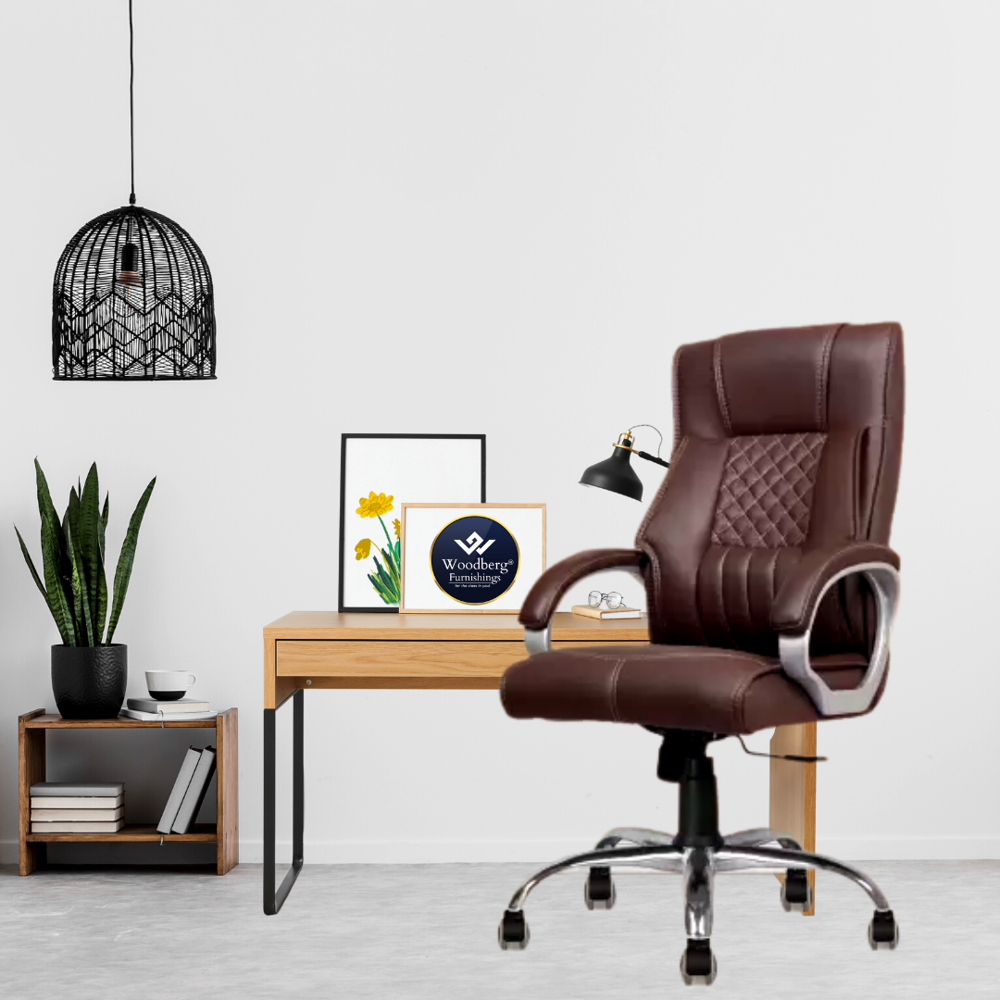 Imperia High Back Boss Revolving Office Chair Brown