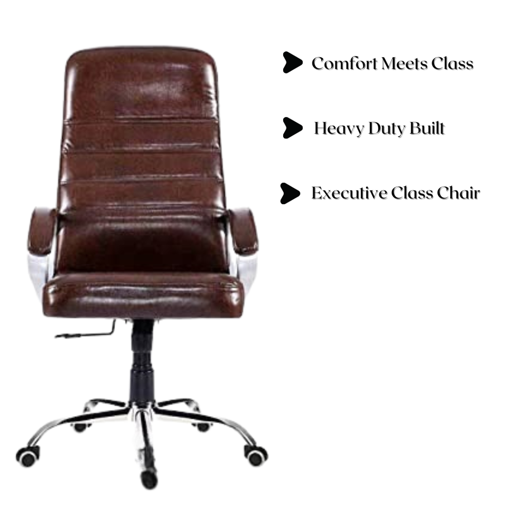 Zen High Back Executive Office Chair Brown 
