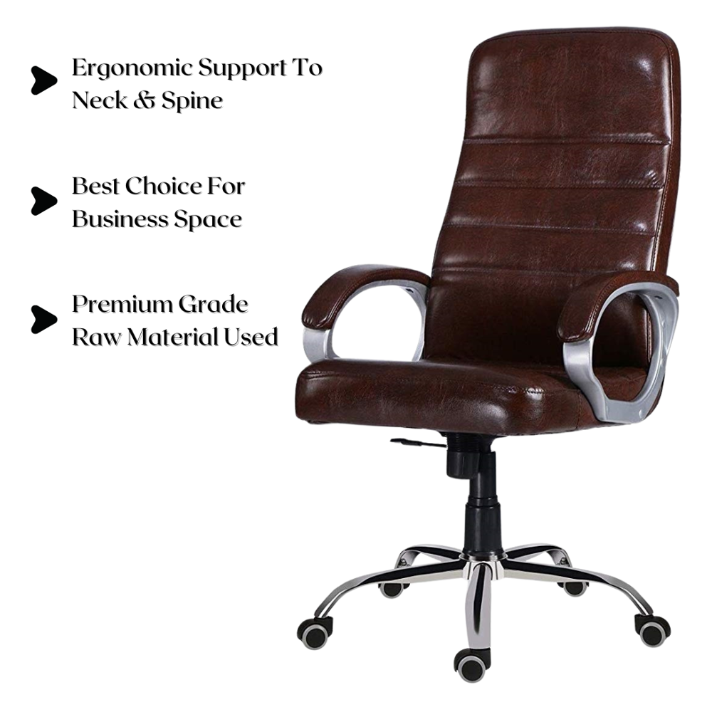 Zen High Back Executive Office Chair Brown 
