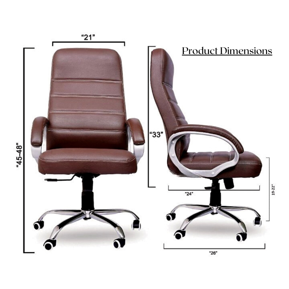 Zen High Back Executive Office Chair Brown 
