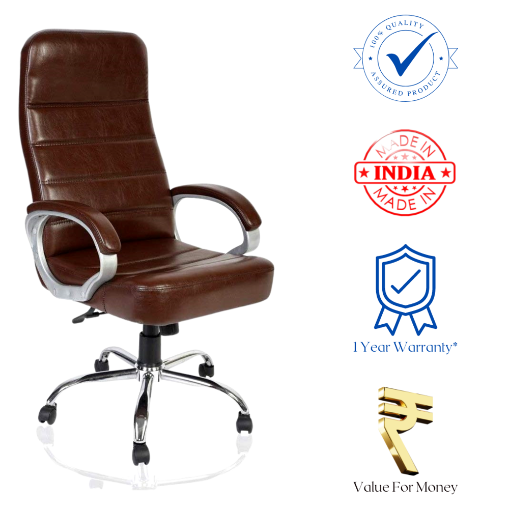 Zen High Back Executive Office Chair Brown 