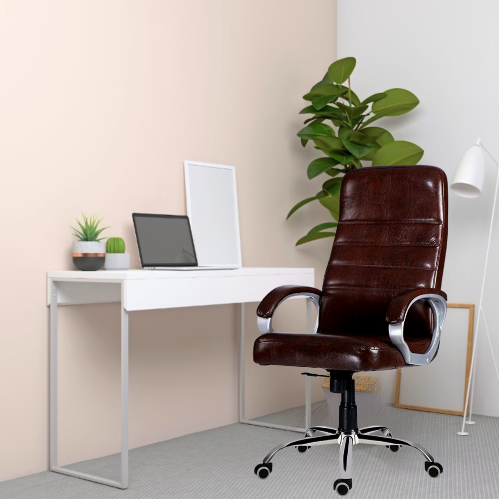 Zen High Back Executive Office Chair Brown 