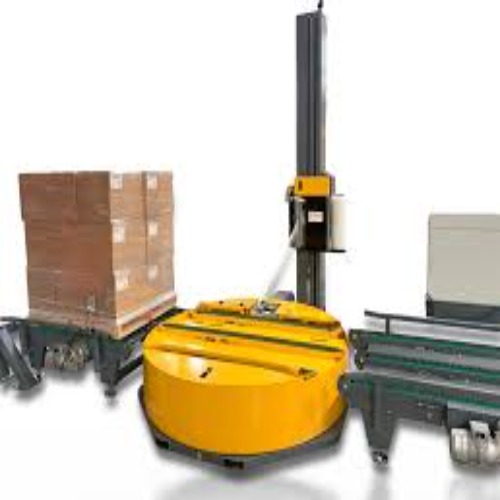 Automatic Pallet Wrapping Machine - Mild Steel, 8 Pallets/min Capacity | Efficient Automatic Operation, Durable Design