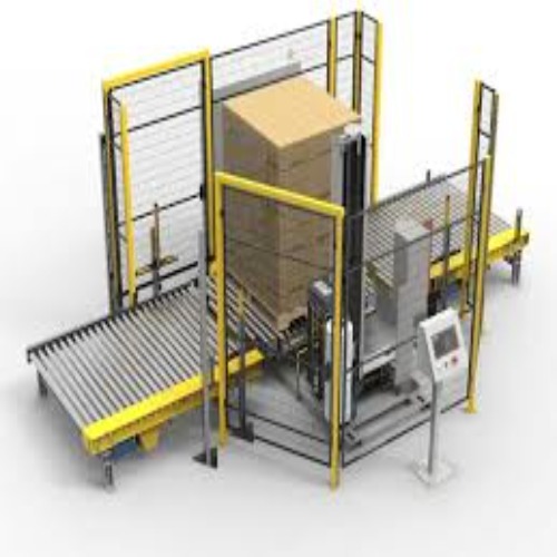 Automatic Pallet Wrapping Machine - Mild Steel, 8 Pallets/min Capacity | Efficient Automatic Operation, Durable Design