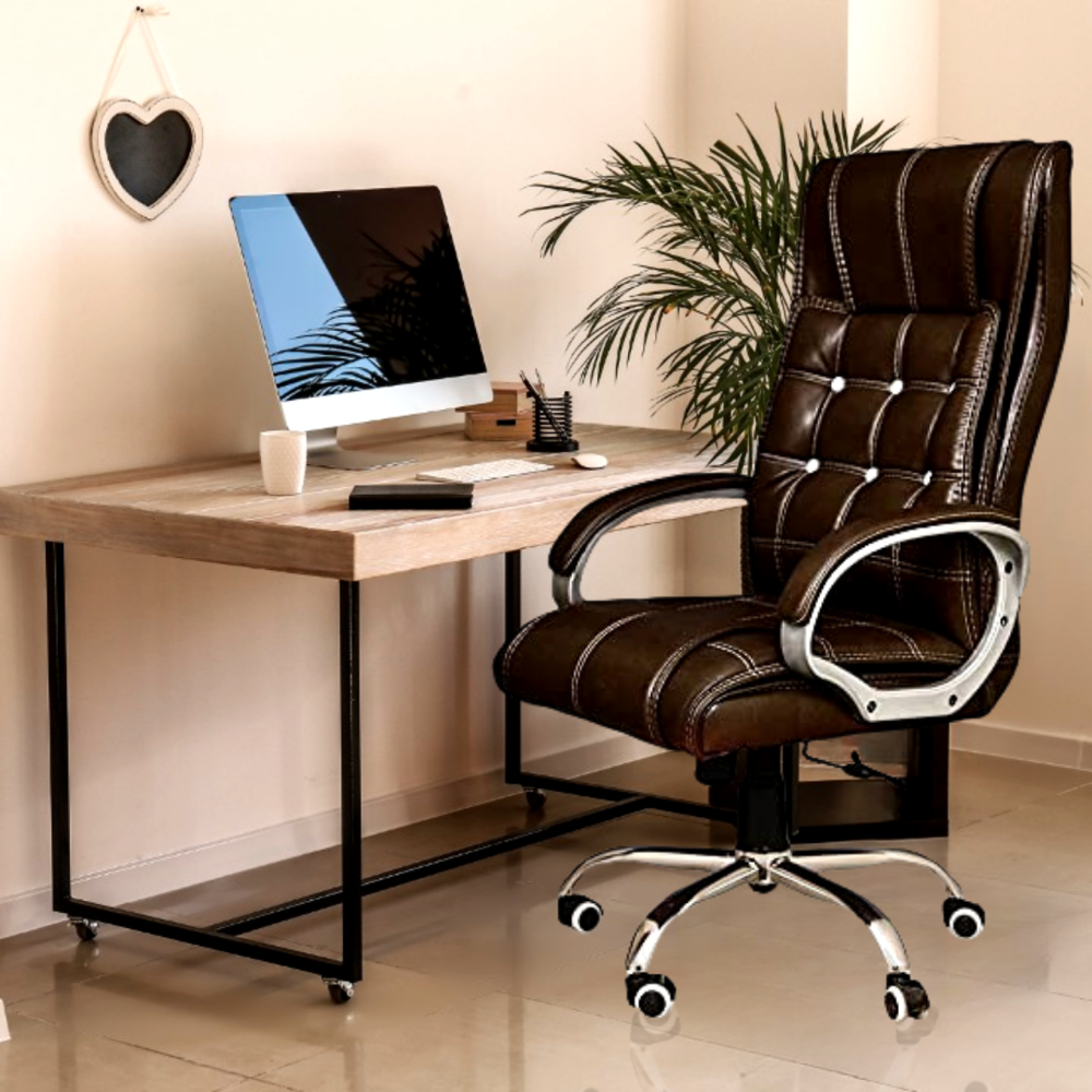 Beyond High Back Executive Revolving Office Chair Brown 