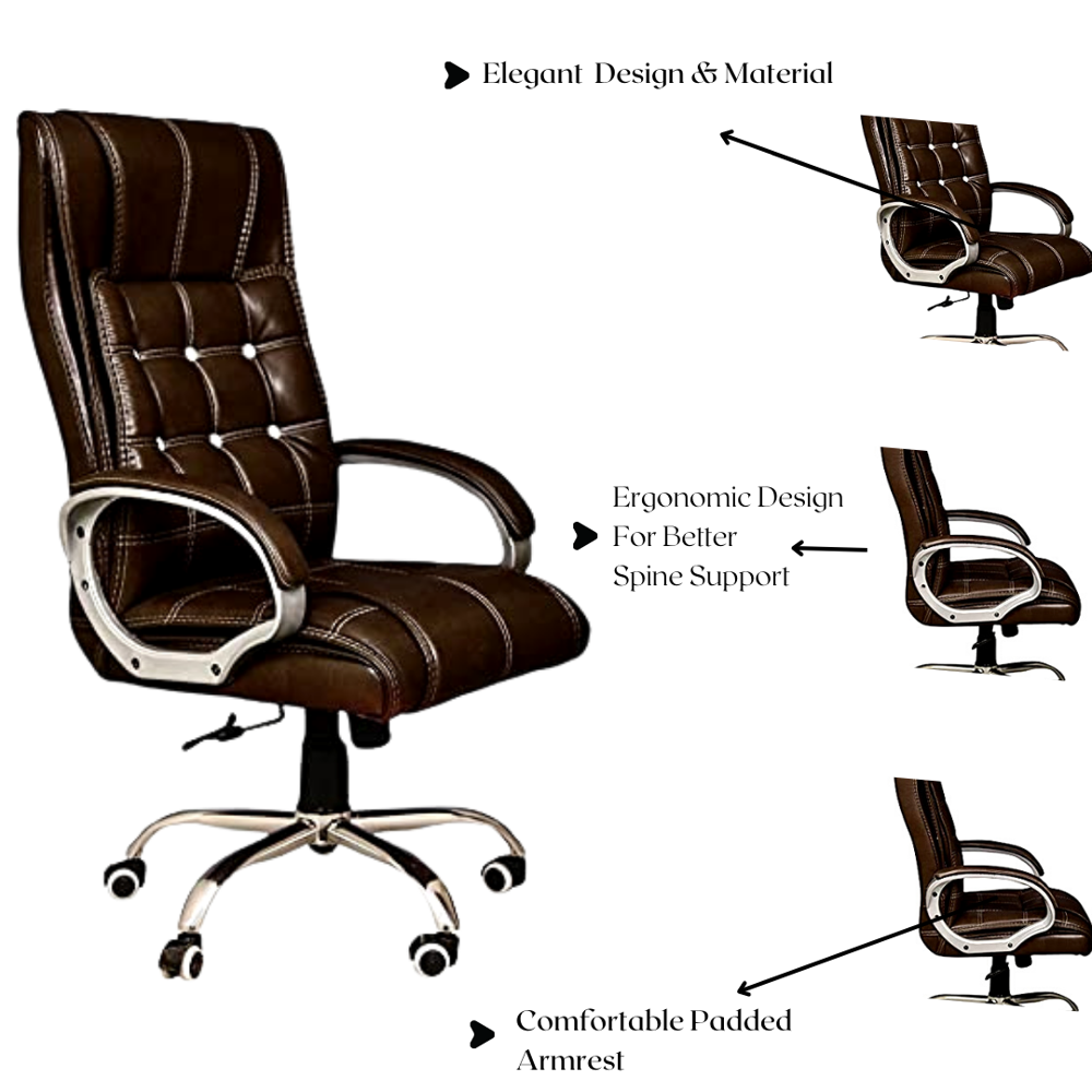 Beyond High Back Executive Revolving Office Chair Brown 