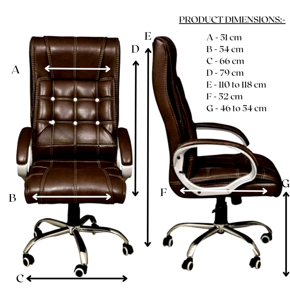Beyond High Back Executive Revolving Office Chair Brown 