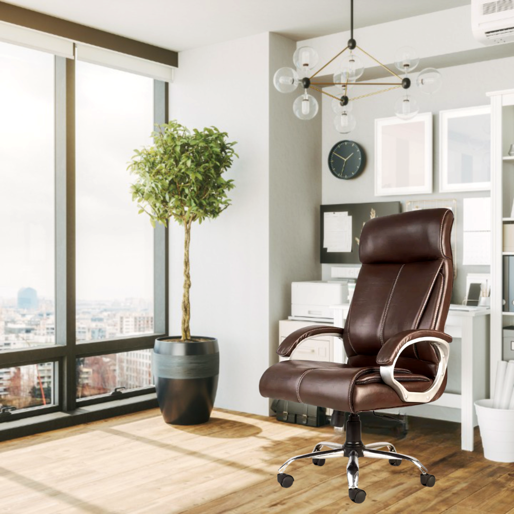 Royale High Back Boss Revo-lving Office Chair Brown