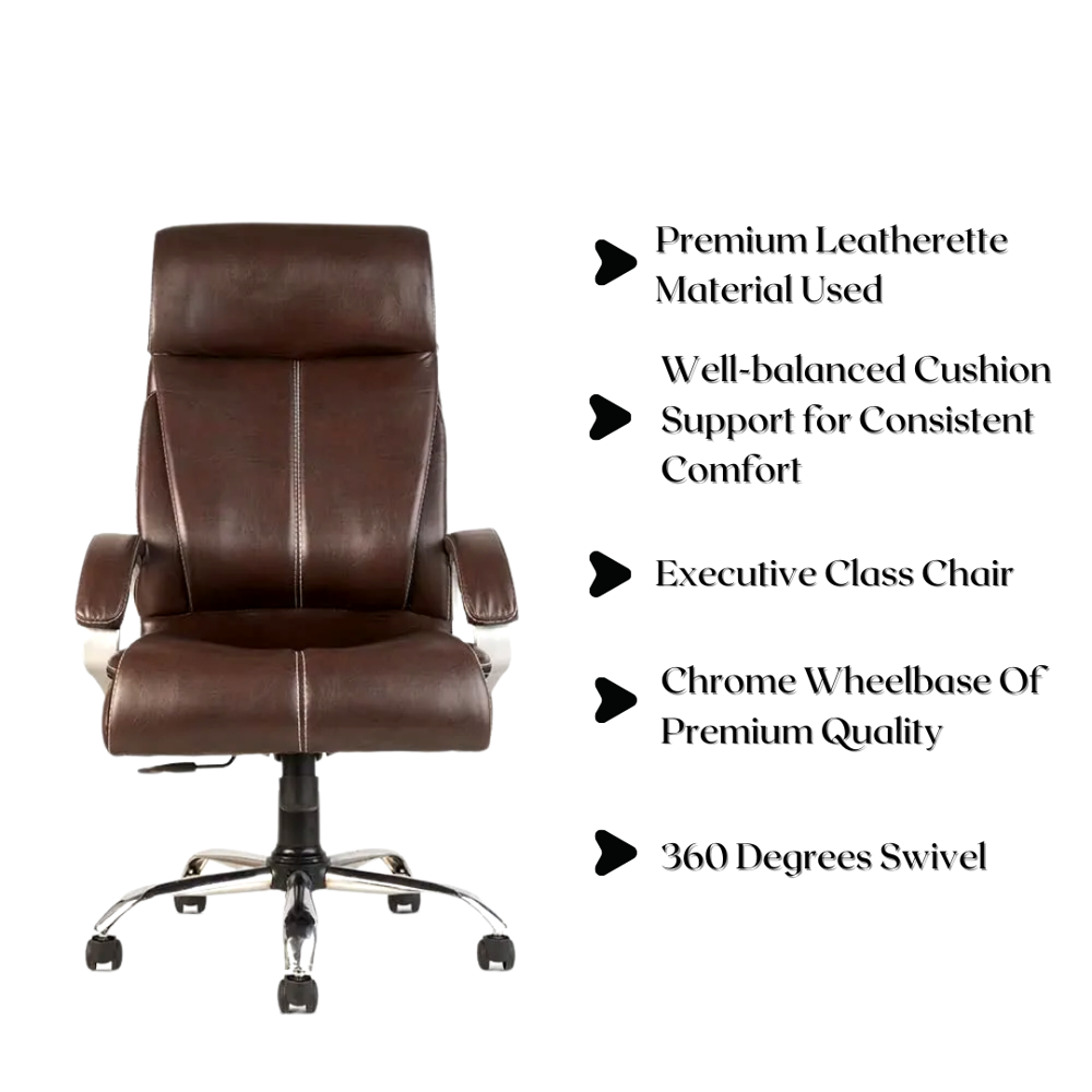 Royale High Back Boss Revo-lving Office Chair Brown