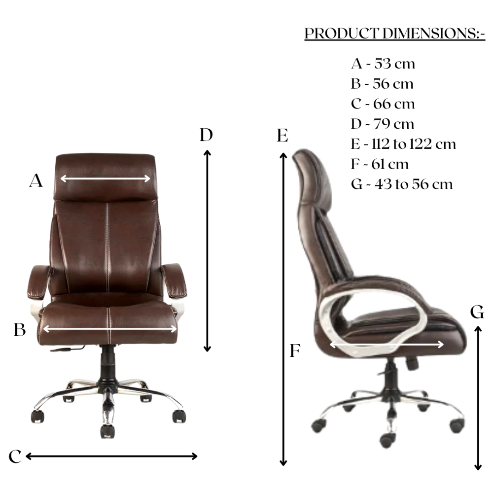 Royale High Back Boss Revo-lving Office Chair Brown