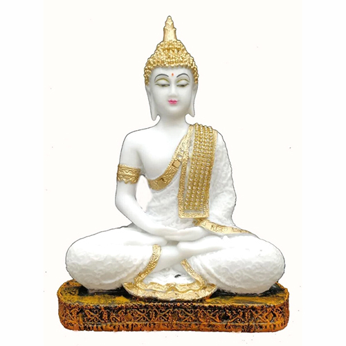 7Cm Lord Gautam Buddha Statue - Color: Golden And Brown