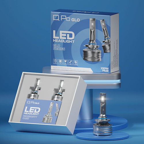 150 Watt Pair Q PoGlo Led Headlights