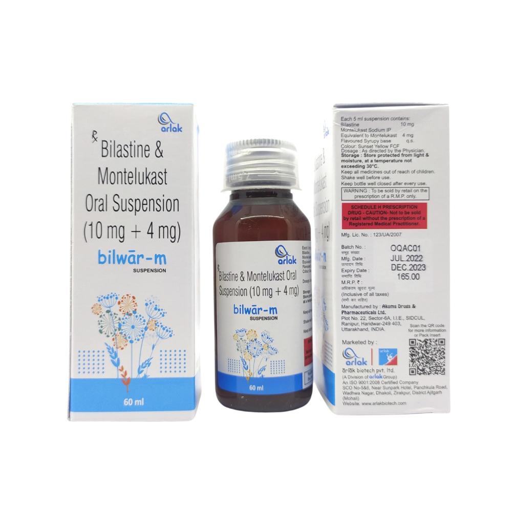 BILASTINE & MONTELUKAST ORAL SUSPENSION(10MG+4MG)