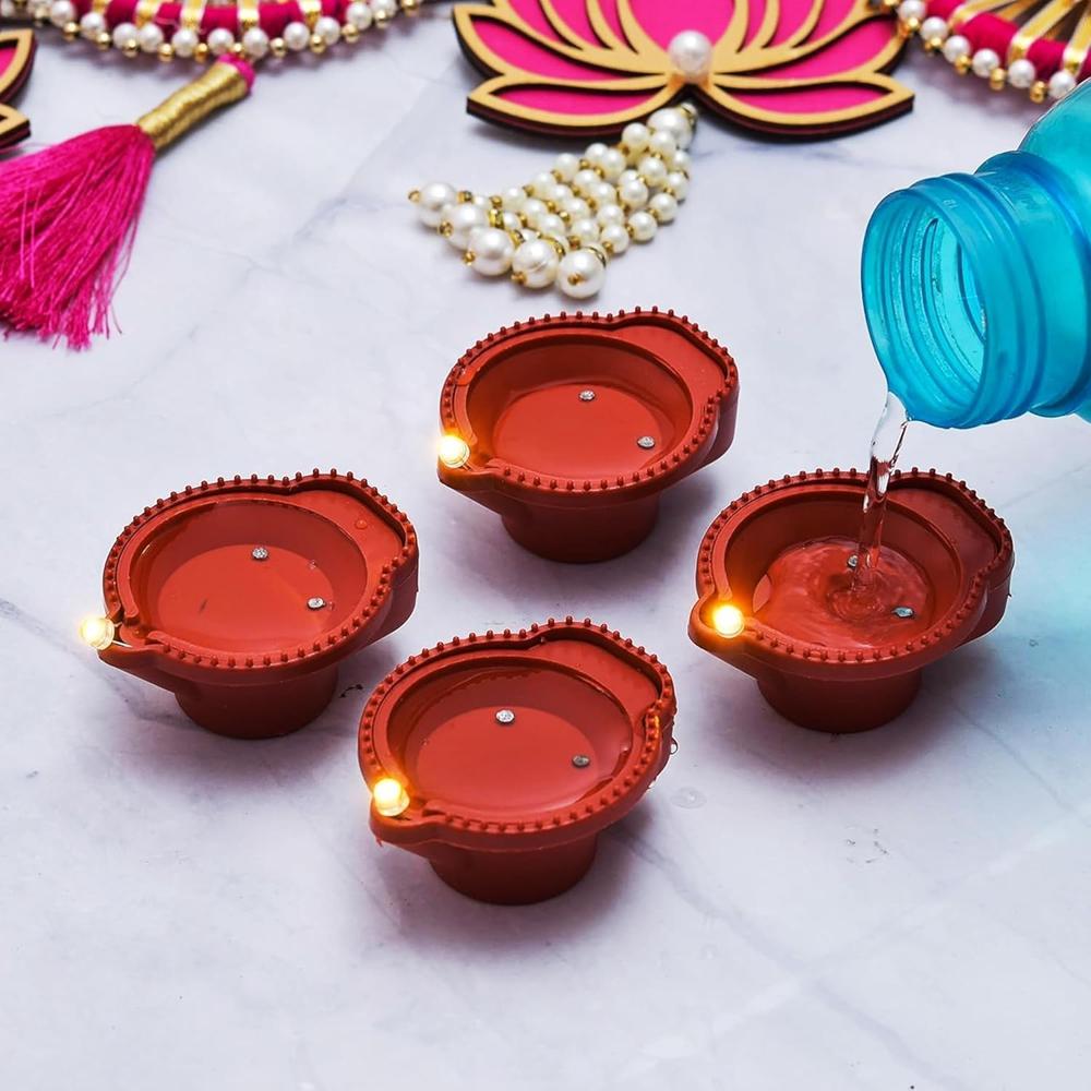 Brown Led Diya - Material: Premium Plastic