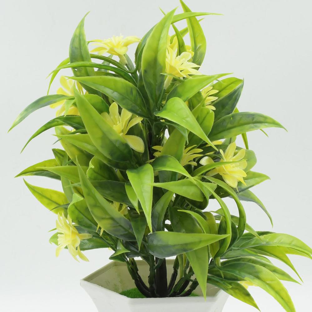 Artificial Flower Plant with Cute Pot  Tabletop Decor for Home & Office (1 Pc)
