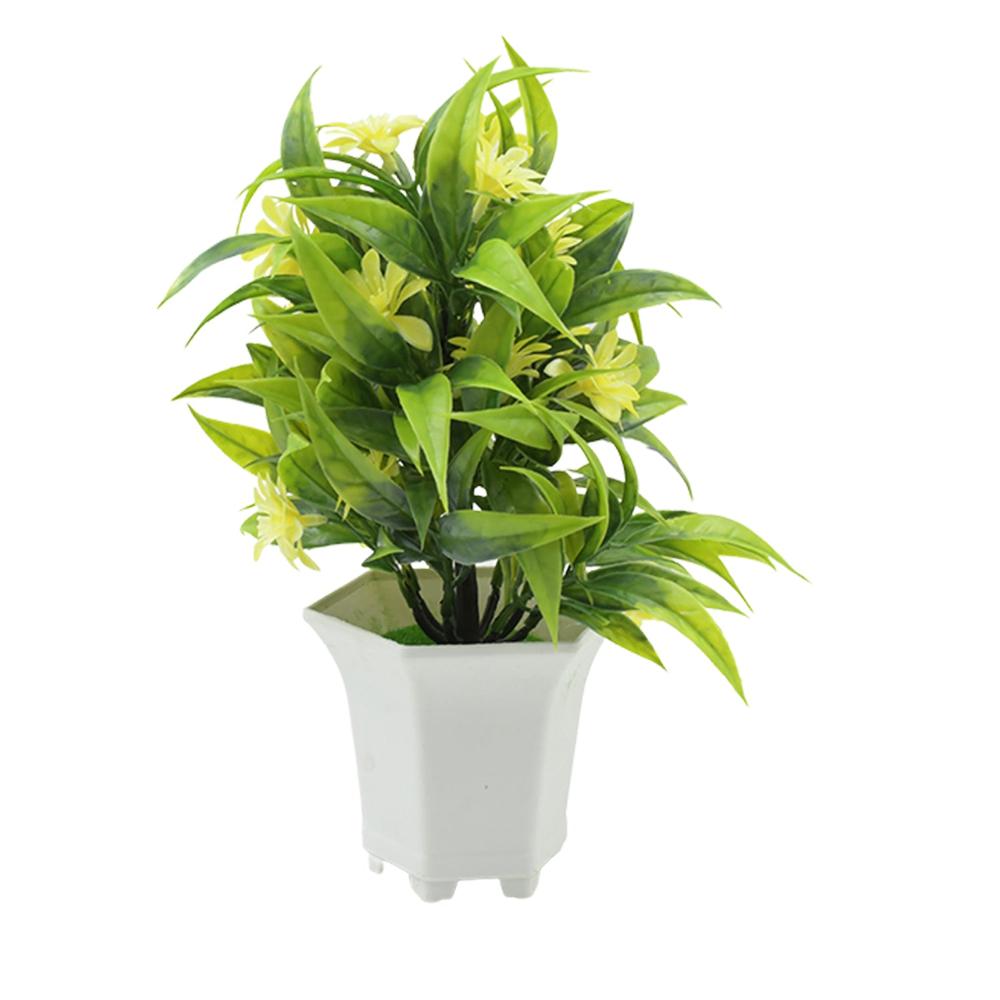 Artificial Flower Plant with Cute Pot  Tabletop Decor for Home & Office (1 Pc)