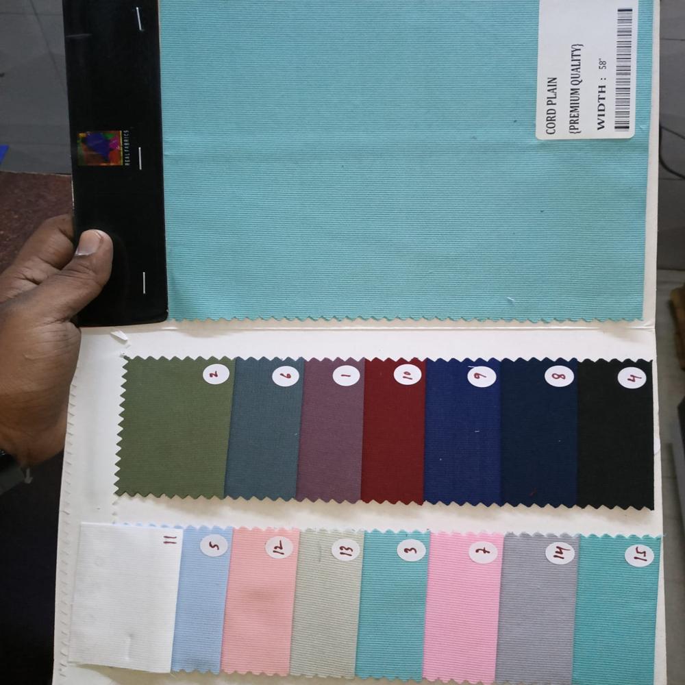 CORD PLAIN SHIRTING FABRIC