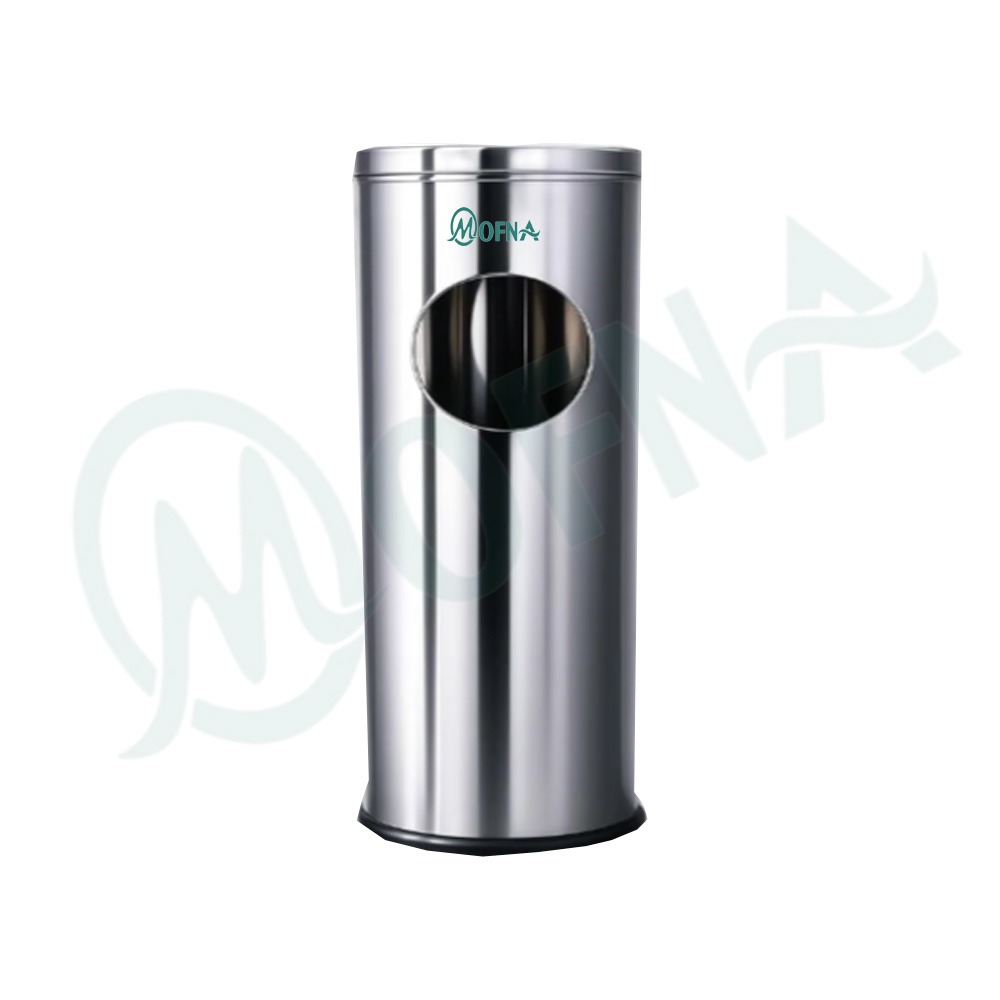 Mofna Stainless Steel Silver Ashcan Dustbin 30 Liter