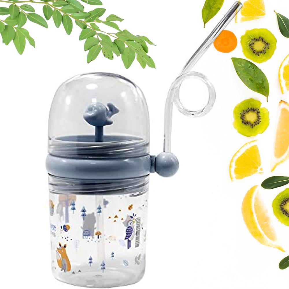 Whale Spray Sippy Cup (1 Pc): Straw, Lid, Spill-Proof, Fun Water Play - Color: Mix