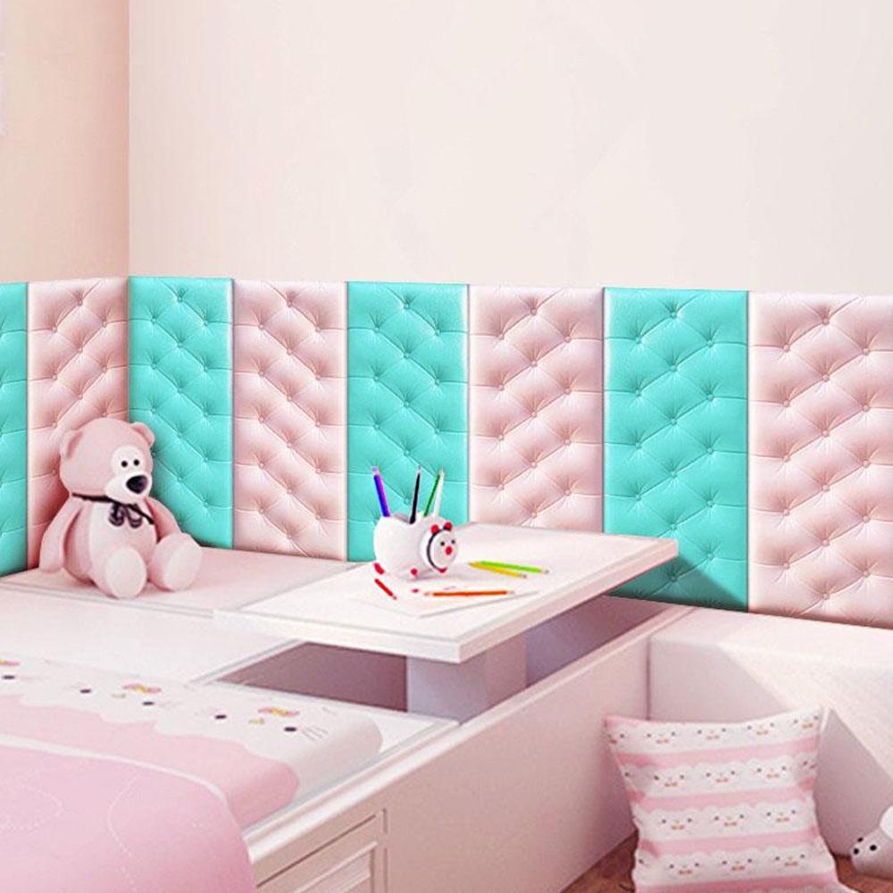 3D Adhesive Wallpaper for Living Room Wall Decor 60x30 cm Mix Color 1 Pc