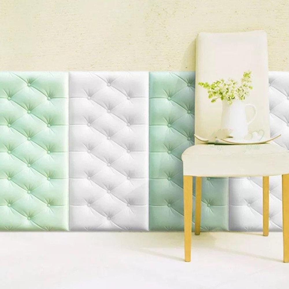 Green 3D Adhesive Wallpaper for Living Room  Self Adhesive Home Decor