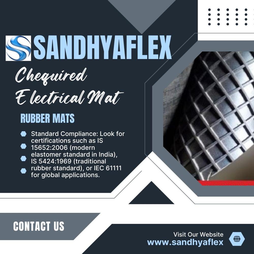 chequered electrical rubber mat