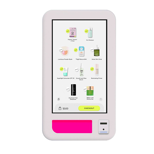 Wall-Mounted Vending Machine With Screen