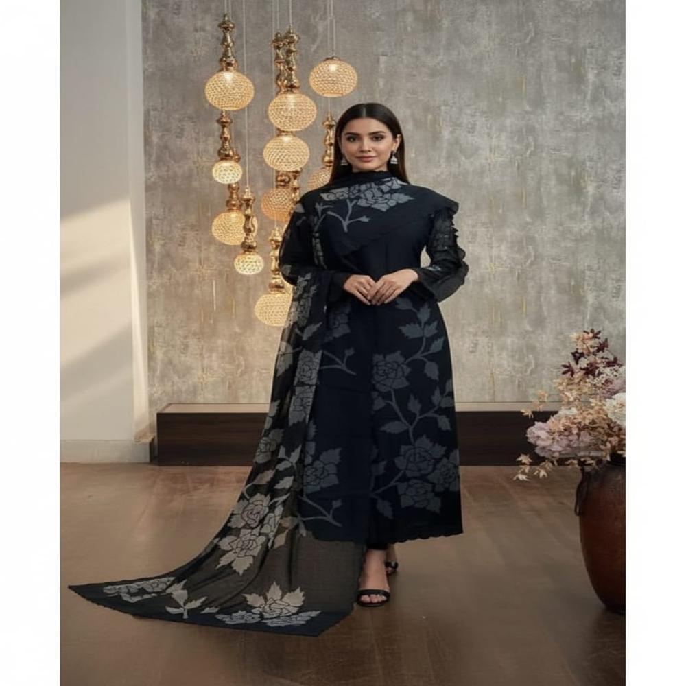 Silk Chanderi Cut-work Suits 3pc Set - Color: Assortted Colours
