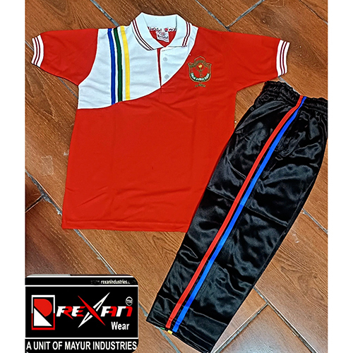 Red And Black Kids T-Shirt And Track Pant
