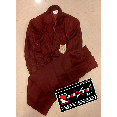 Red School Uniform Blazer And Pant Set