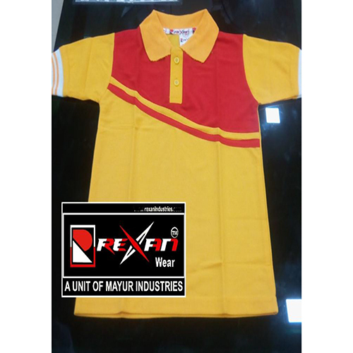 Red And Yellow School Uniform Polo T-Shirt