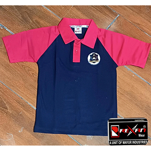 Collar Neck Cotton School T-Shirt