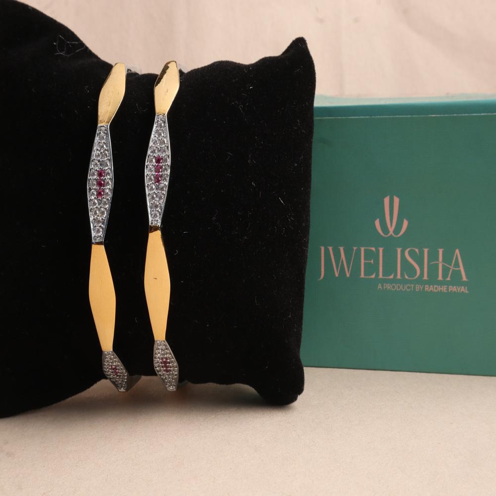 Luxury Silver-Plated German Silver Bangles | Jwelisha
