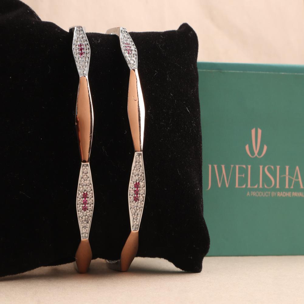 Luxury Silver-Plated German Silver Bangles | Jwelisha