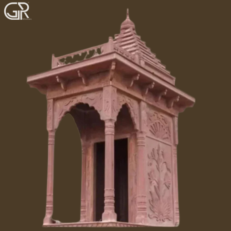 red sandstone chhatri mandir