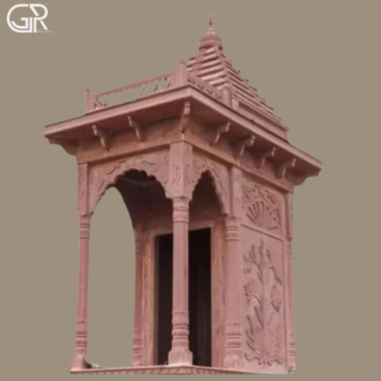 red sandstone chhatri mandir