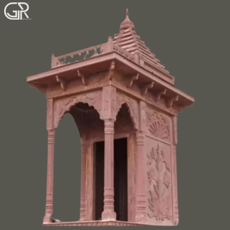 red sandstone chhatri mandir