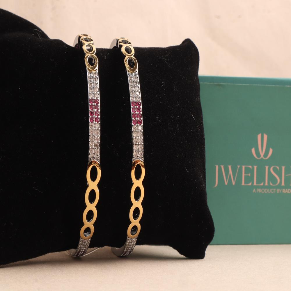 Luxury Silver-Plated German Silver Bangles | Jwelisha