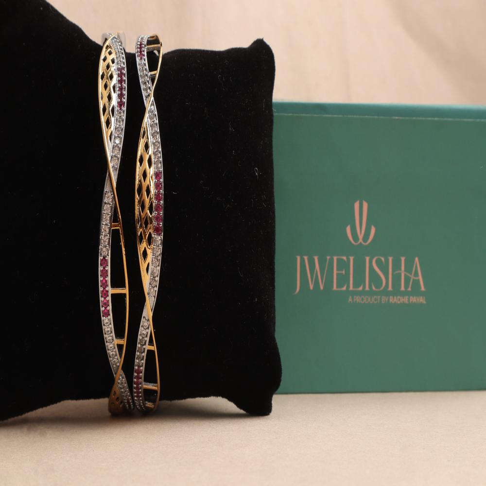 Luxury Silver-Plated German Silver Bangles | Jwelisha