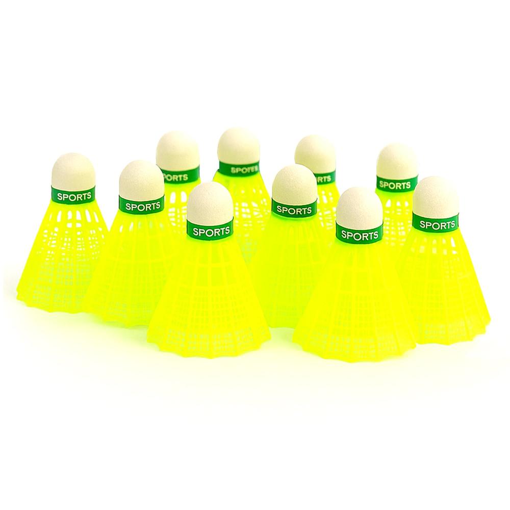 Konex Premium Plastic Badminton Shuttlecock Set (10 Pcs)