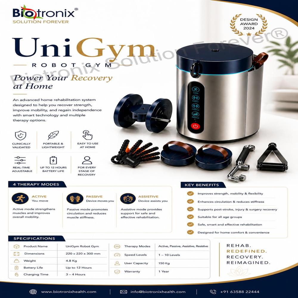 UniGym Smart Physiotherapy Robot for Hand Leg and Joint Rehabilitation