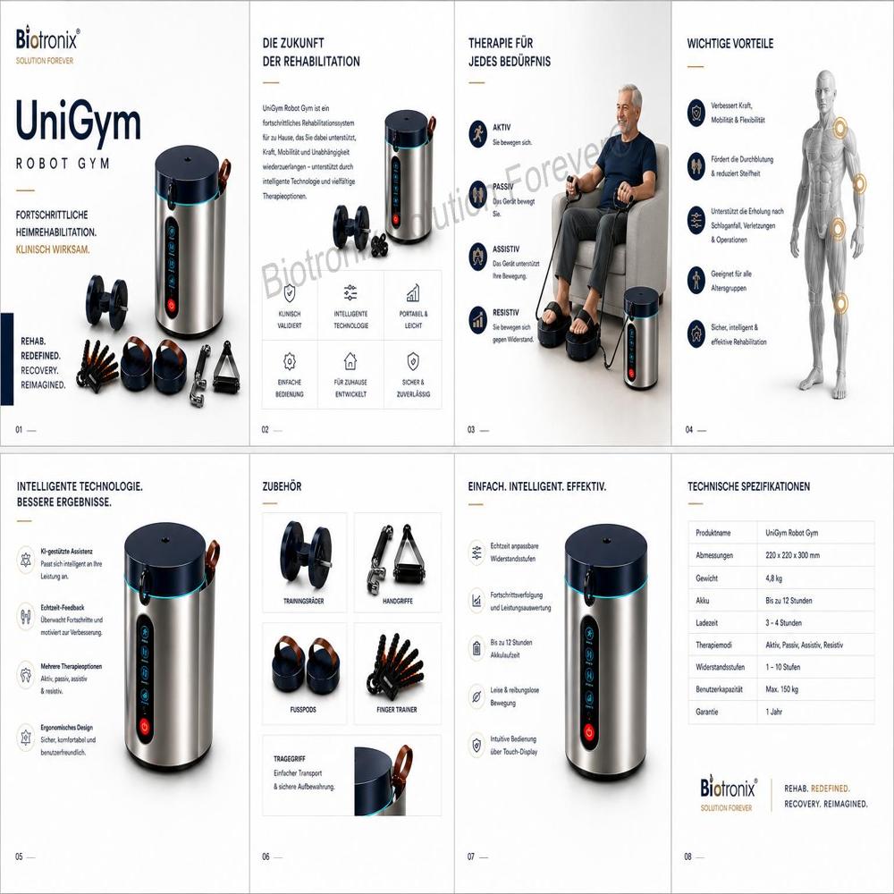 UniGym Smart Physiotherapy Robot for Hand Leg and Joint Rehabilitation