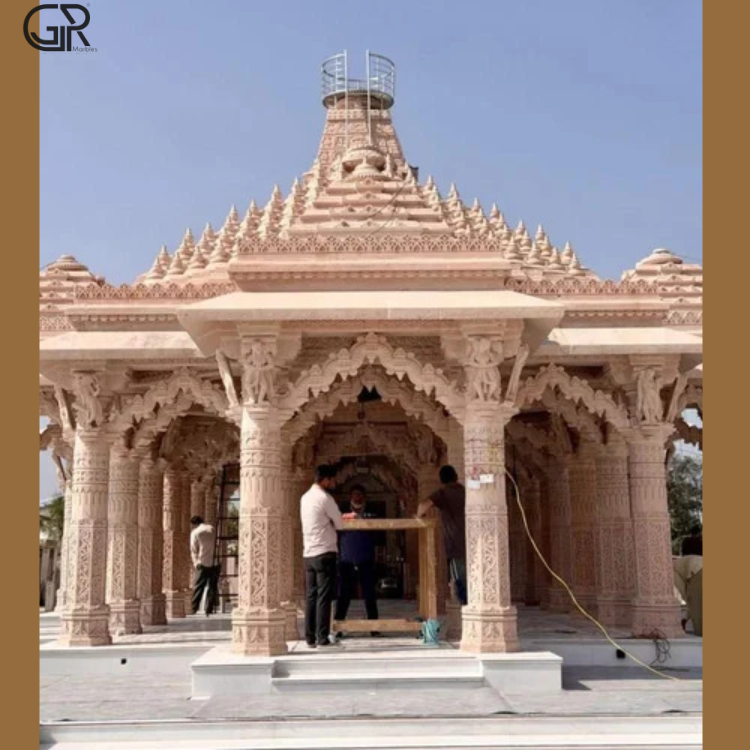 large sandstone temple construction