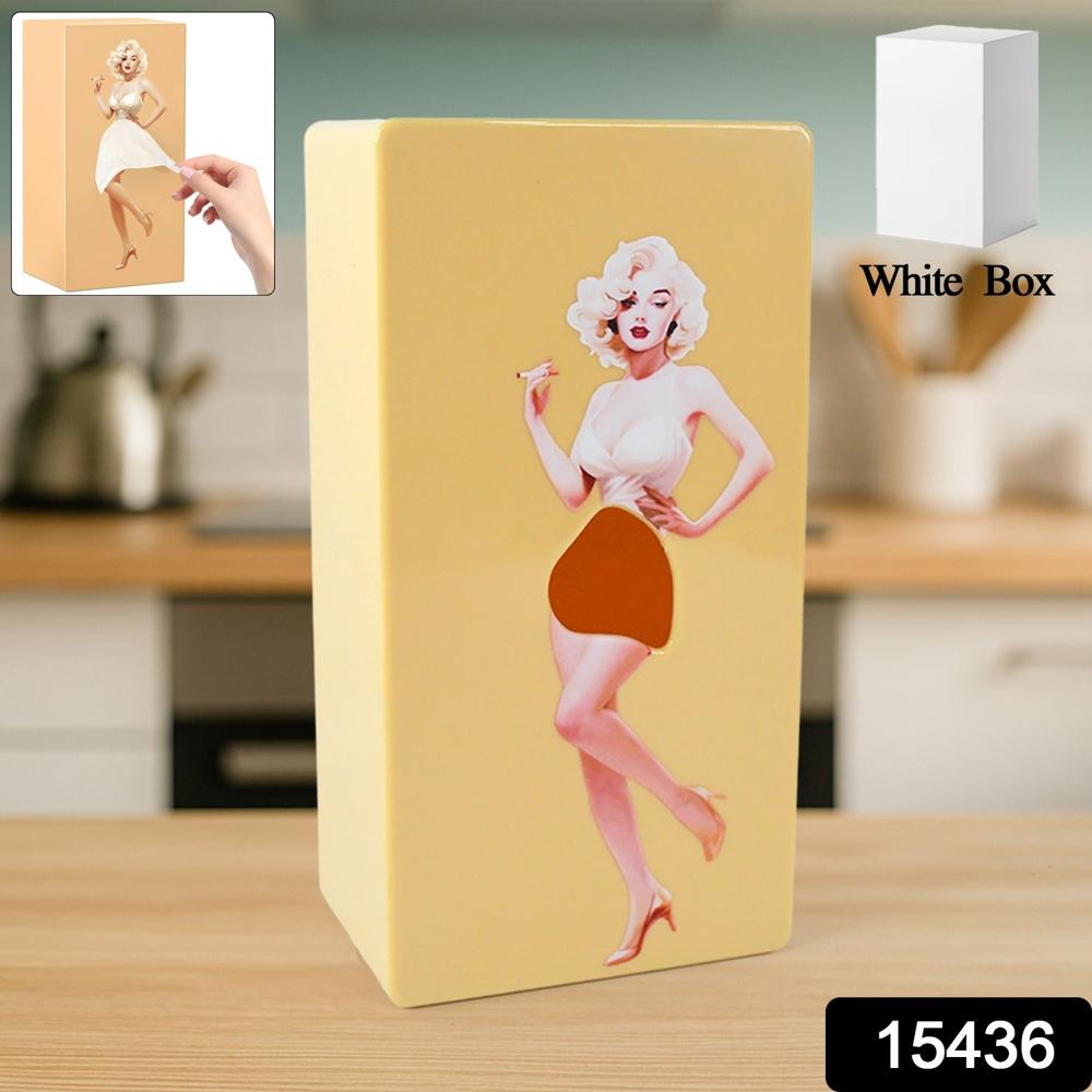 Plastic Creative Tissue Dispenser Box (1 Pc) - Color: Mix
