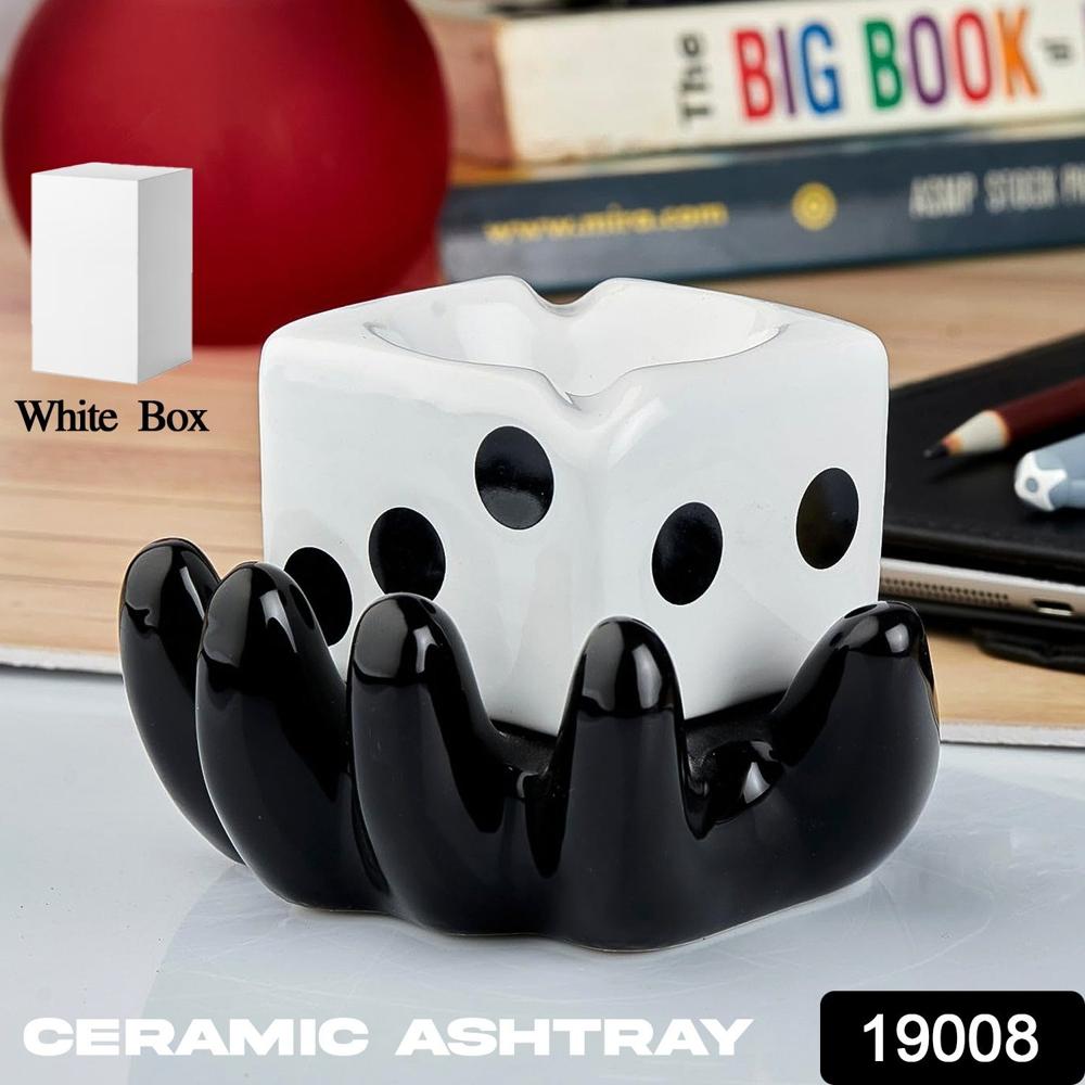 Colourful Smoking Ceramic Ashtray with Retro Vibes